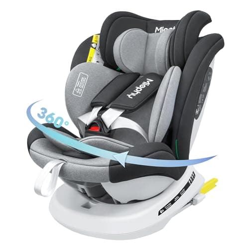 Miophy I-Size Siège Auto Isofix 360°Pivotant Populaire chez les Parents pour Sécurité de Voiture de la Naissance à 12 an