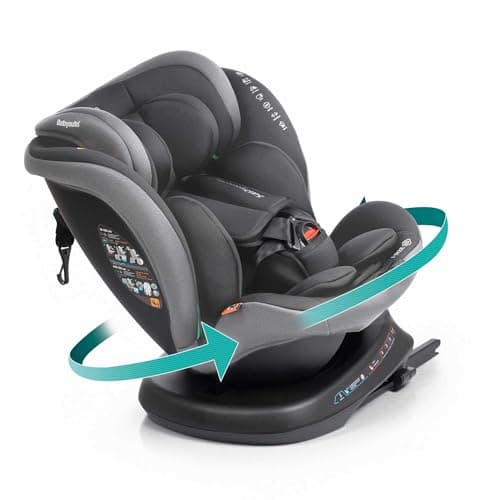 BABYAUTO Siège Auto Rodia Plus i-Size (Dos à la route jusqu’à 105 cm, Rotation 360°, Protection Latérale) - Stone Grey -