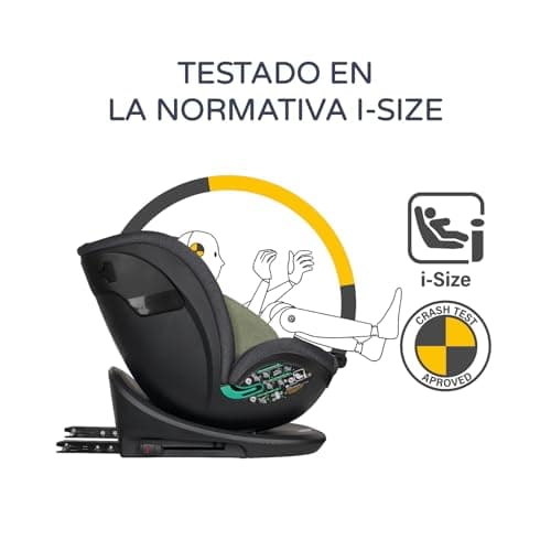 Ms BabyWorld Milos I-Size Siège Auto Pivotant à 360° | ISOFIX et Top Tether | Enfants de 0 à 12 ans | 40-150 cm (0-36 kg
