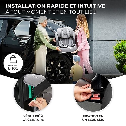 Kinderkraft COMFORT UP i-Size - Siège auto bébé Groupe 1/2/3 de 9 à 36 kg | Têtière ajustable 11 niveaux | Harnais 5 poi
