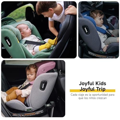 Siège auto Jovikids pivotant 360° ISOFIX ECE R129 pour enfants 40cm - 150cm | Protections latérales | Vert