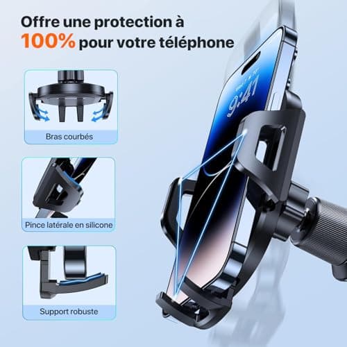 Miracase [4 en 1] Support Téléphone Voiture Militaire Ventouse & 360° Rotation Usager Militaire & Sport eminent pour Voi
