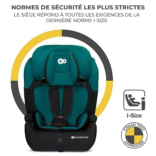 Kinderkraft COMFORT UP i-Size - Siège auto bébé Groupe 1/2/3 de 9 à 36 kg | Têtière ajustable 11 niveaux | Harnais 5 poi